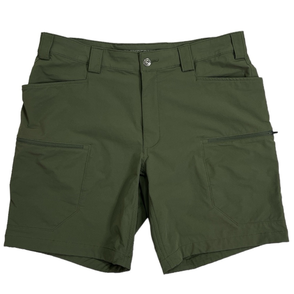 Duluth Trading Co Green Flat Front Men Shorts